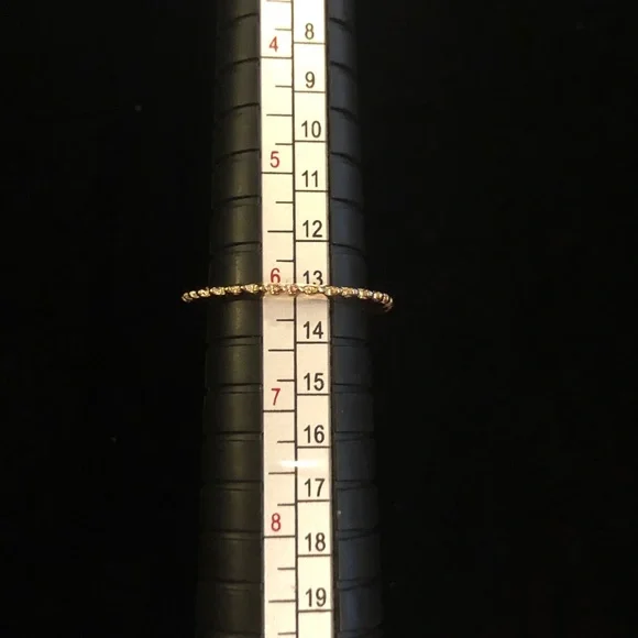 Elegant Gold Ring with White Rhinestone - Picture 6 of 6